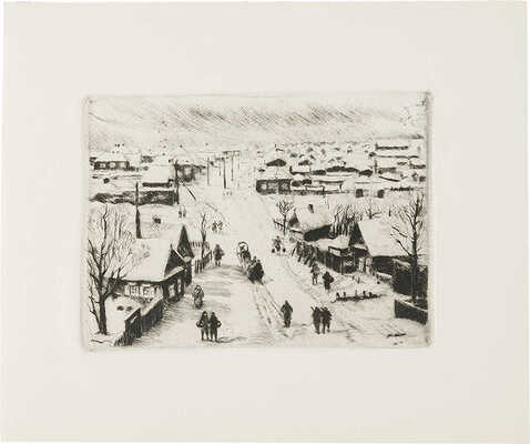 Юдовин Соломон Борисович. Подборка из 7 гравюр серии «Былое» с досок